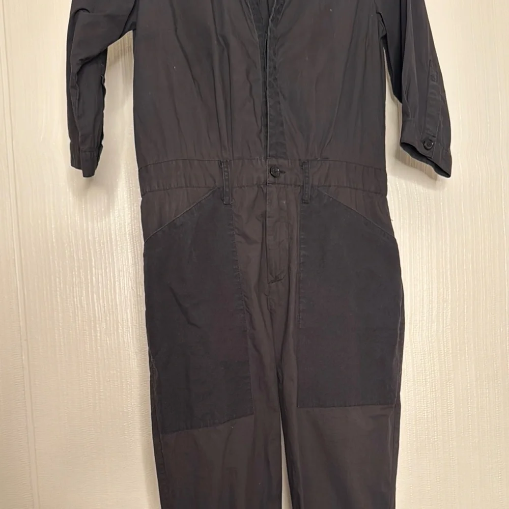 ba&sh • Kalista Black Jumpsuit Coveralls Romper • Dark Grey Faded Black • XS / 0 - Picture 9 of 16